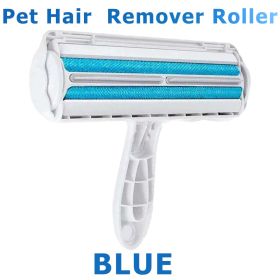 Pet Hair Roller Remover Lint Brush 2-Way Dog Cat Comb Tool Convenient Cleaning Dog Cat Fur Brush Base Home Furniture Sofa Clothe