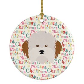 Havanese Dog Merry Christmas Ceramic Ornament Christmas Tree Hanging Decorations for Home Christmas Holiday, Party, Gift, 3 in, Multicolor