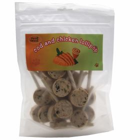 Cod And Chicken Lollipop Dog Food,Pet Treats Chicken And Green Vegetable Pet Food ,Organic Pet Snacks Dog Chews Deodorizing Clean Teeth