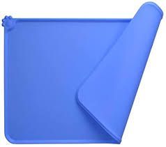 Pet Non Slip Placemat Silicone Mat Waterproof Placemat Feeding Mat Dog Cat Food Tray (Color: Blue)