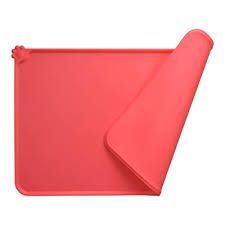 Pet Non Slip Placemat Silicone Mat Waterproof Placemat Feeding Mat Dog Cat Food Tray (Color: Red)